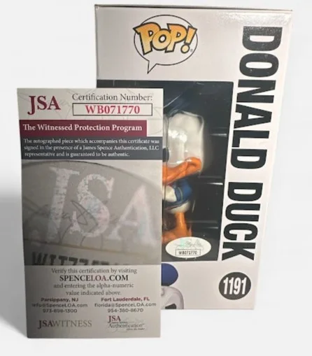 Daniel Ross — Daniel Ross Signed Donald Duck Funko Pop! #1191 Mickey & Friends (JSA), изображение 3