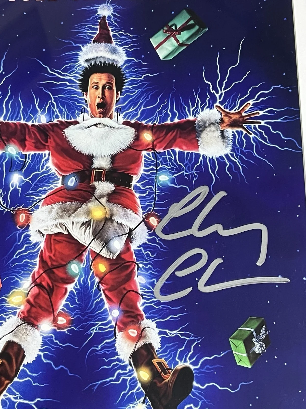 Chevy Chase Signed 11x17 Movie Poster "Christmas Vacation" Framed - Beckett, изображение 2
