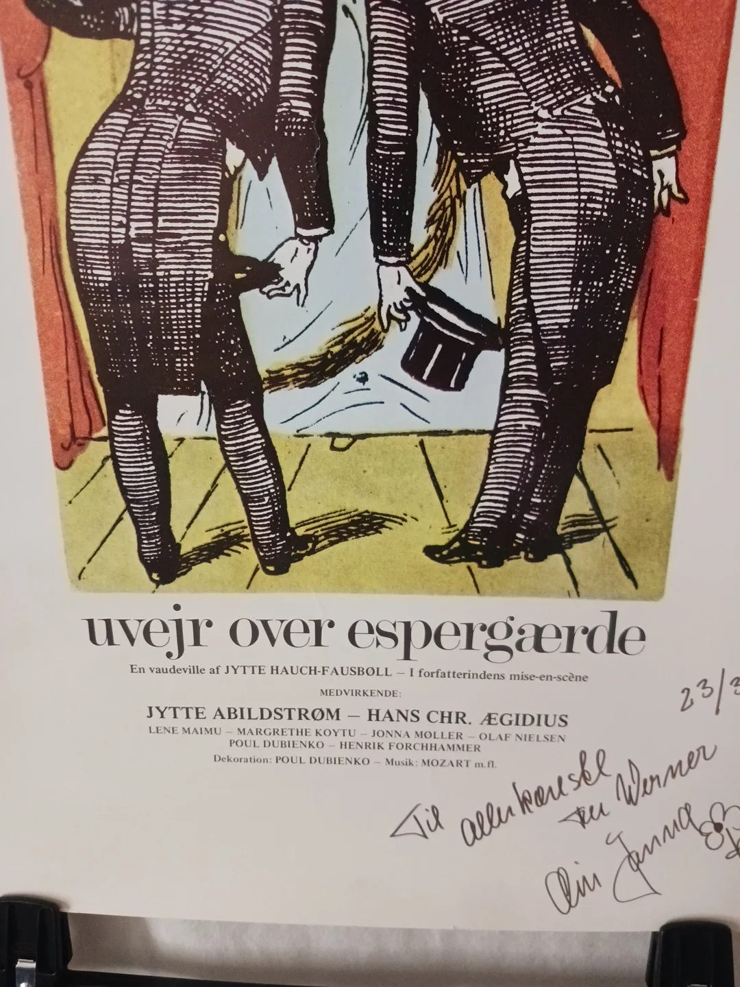 SIGNED - TEARER ALHAMBRA praesenterer uvejr over esperfaerde 19" X 12.5" Poster, изображение 3