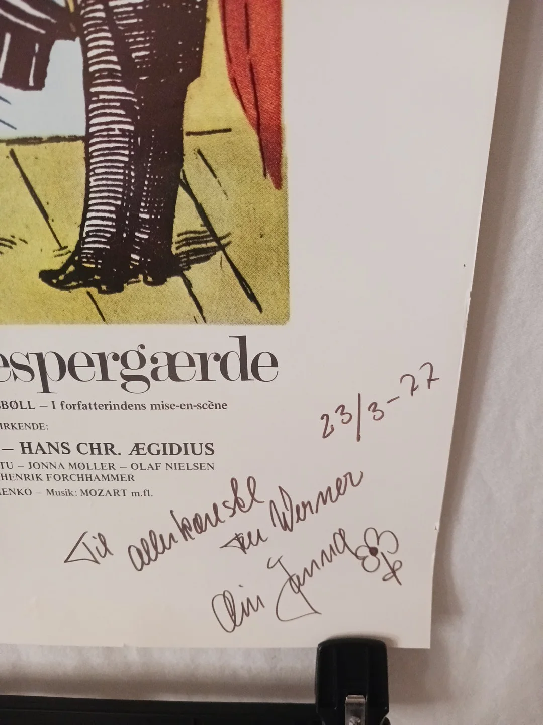 SIGNED - TEARER ALHAMBRA praesenterer uvejr over esperfaerde 19" X 12.5" Poster, изображение 4