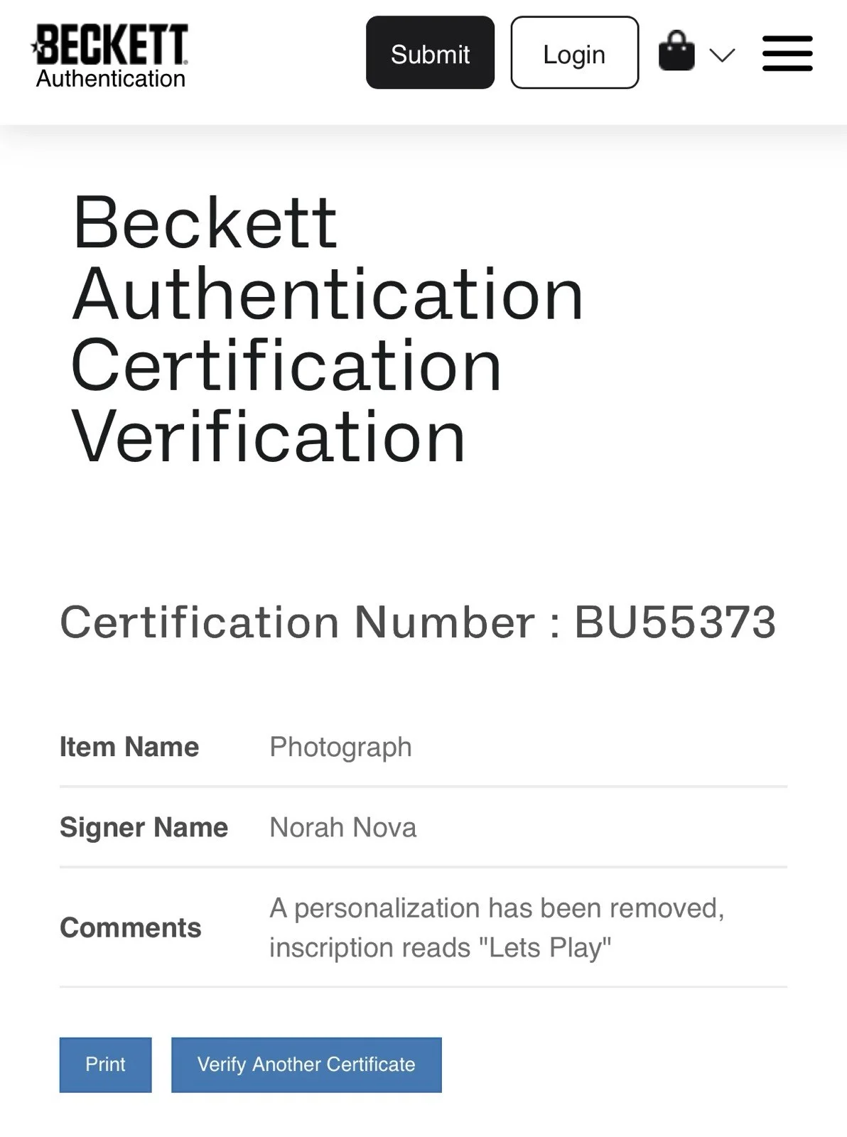 Norah Nova Adult Film Star 8X10 Signed Photo With Beckett COA, изображение 2