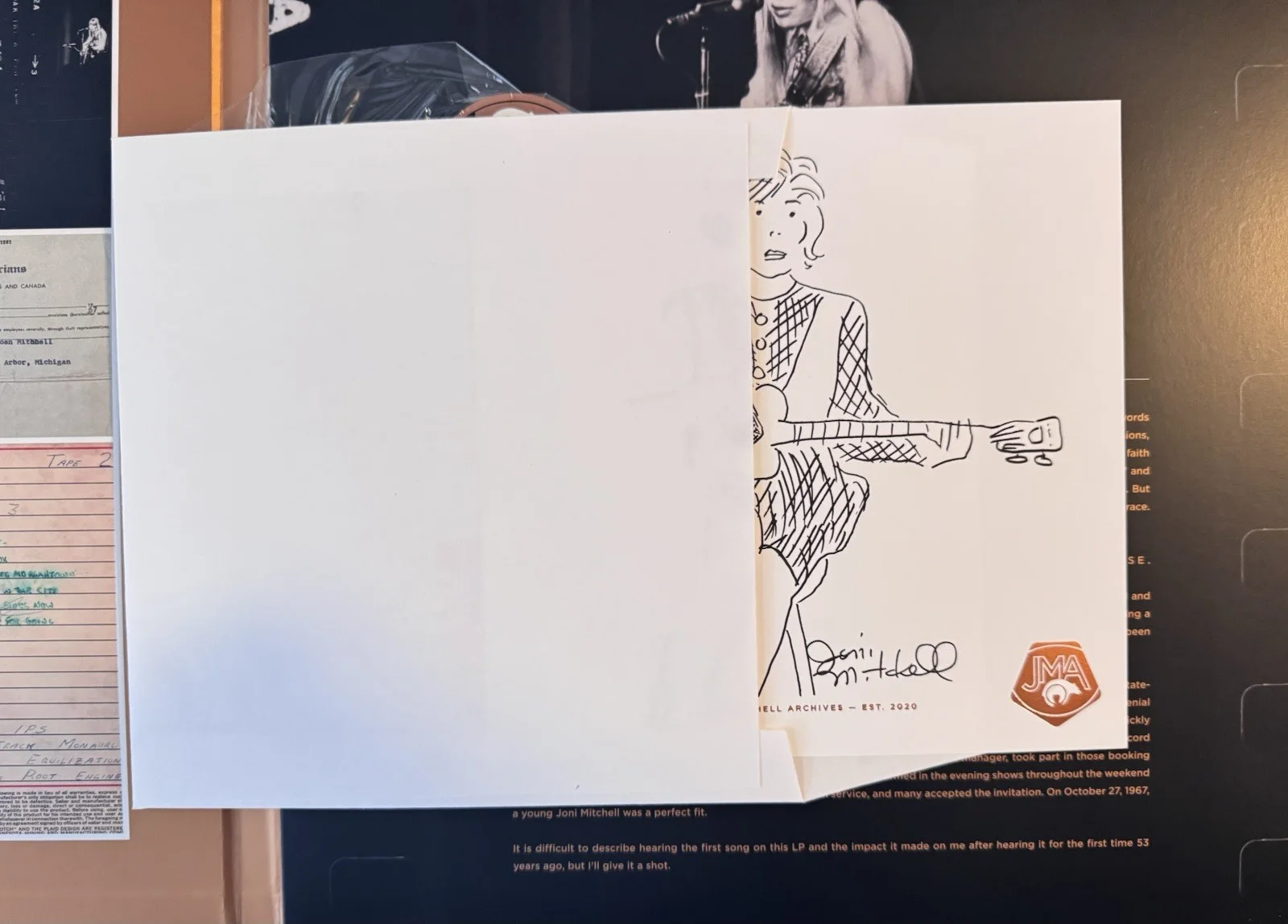 Joni Mitchell , Signed Autographed Lp White Vinyl , LIVE AT CANTERBURY HOUSE LE, изображение 3