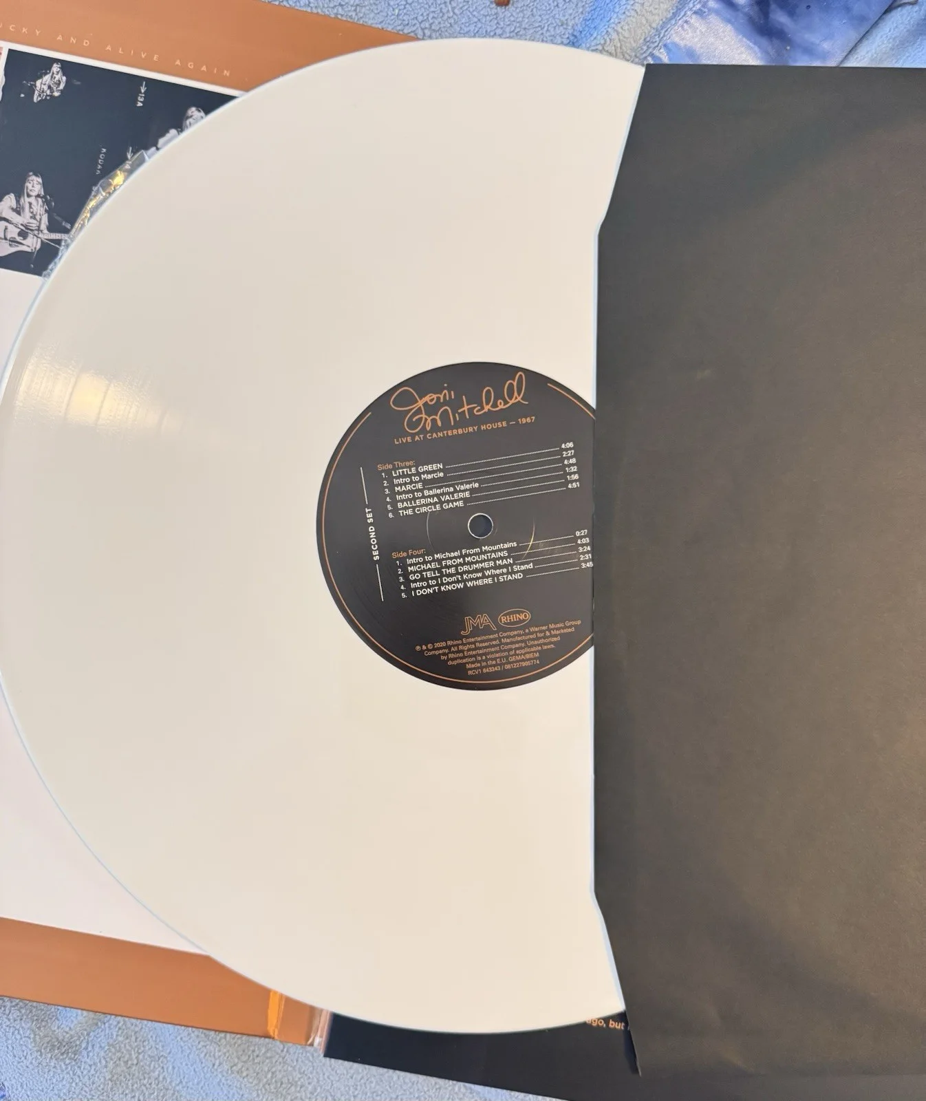 Joni Mitchell , Signed Autographed Lp White Vinyl , LIVE AT CANTERBURY HOUSE LE, изображение 4