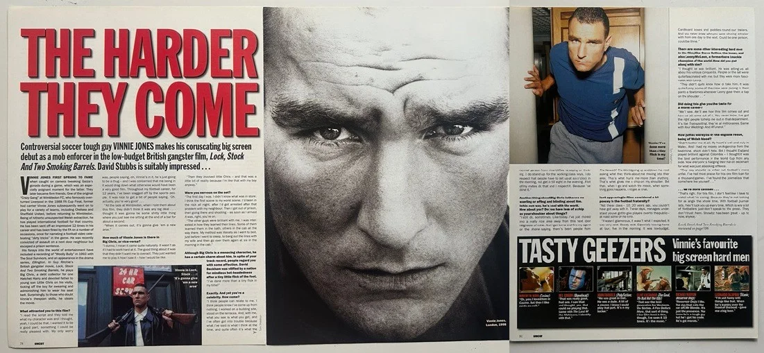 VINNIE JONES - 1998 Full page UK magazine poster, изображение 2
