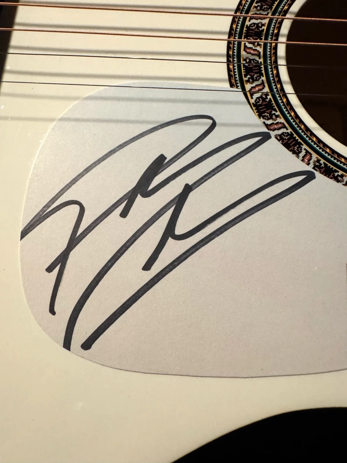 Post Malone Signed 38" White Acoustic Guitar JSA Certified, image 4