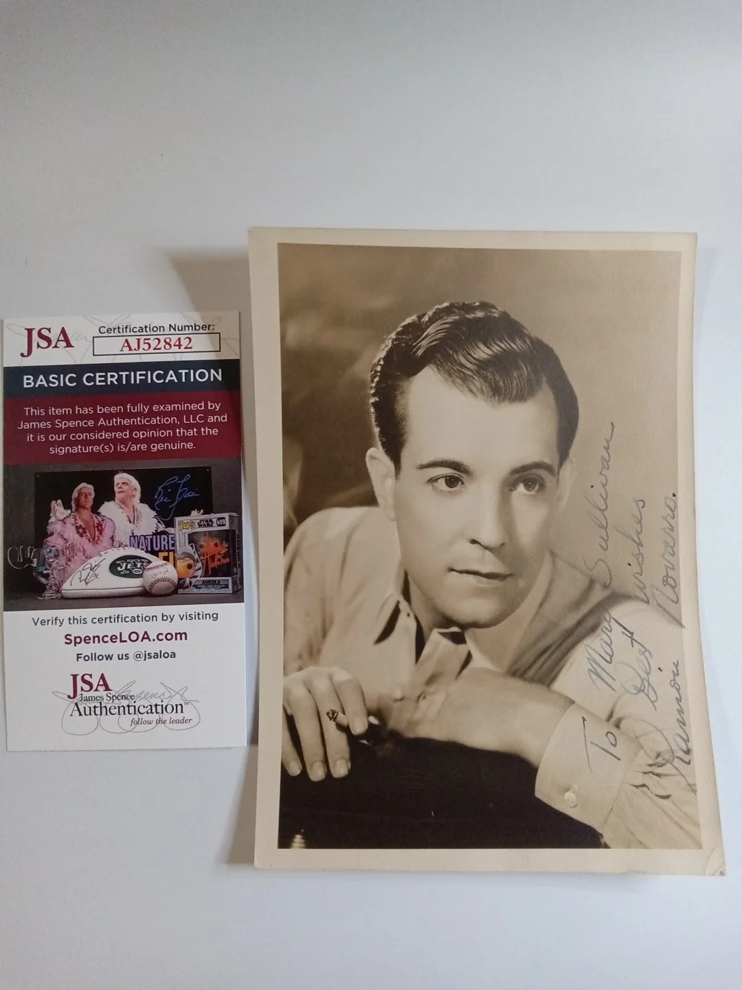 Ramon Novarro — Ramon Novarro Signed 5x7 Sepia Photo JSA COA Autograph Classic Hollywood -#