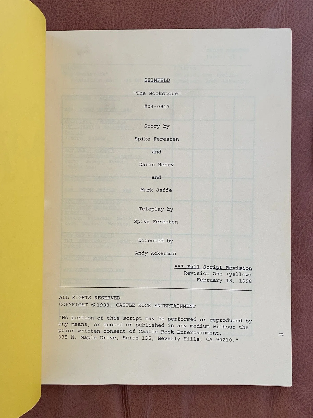 Seinfeld Cast Signed Script Jerry Seinfeld’s Personal Copy Autographed JSA LOA, image 5