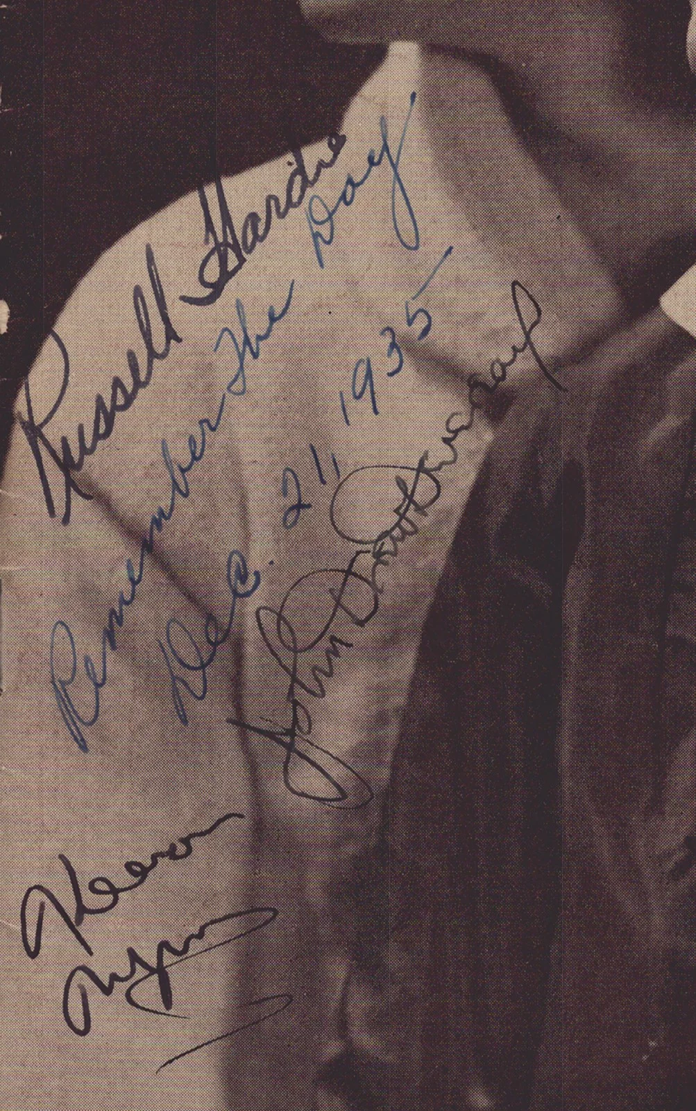 Remember The Day Broadway Cast, Frances Tannehill — REMEMBER THE DAY BROADWAY CAST - SHOW BILL SIGNED CIRCA 1935 WITH CO-SIGNERS, image 2