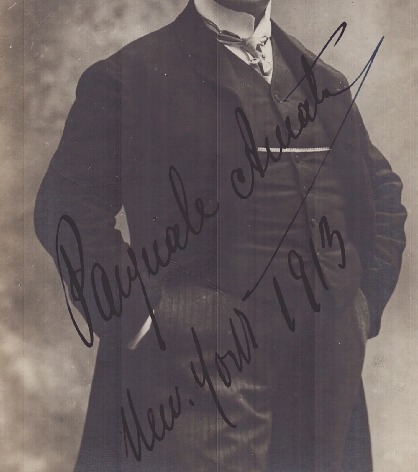 Pasquale Amato — PASQUALE AMATO - PICTURE POST CARD SIGNED 1913, image 2