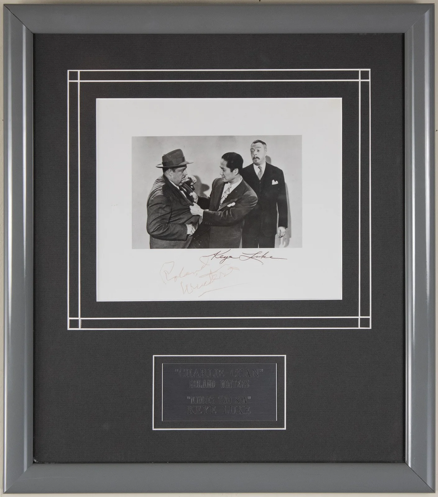 Roland Winters, Keye Luke — ROLAND WINTERS - AUTOGRAPHED SIGNED PHOTOGRAPH CO-SIGNED BY: KEYE LUKE