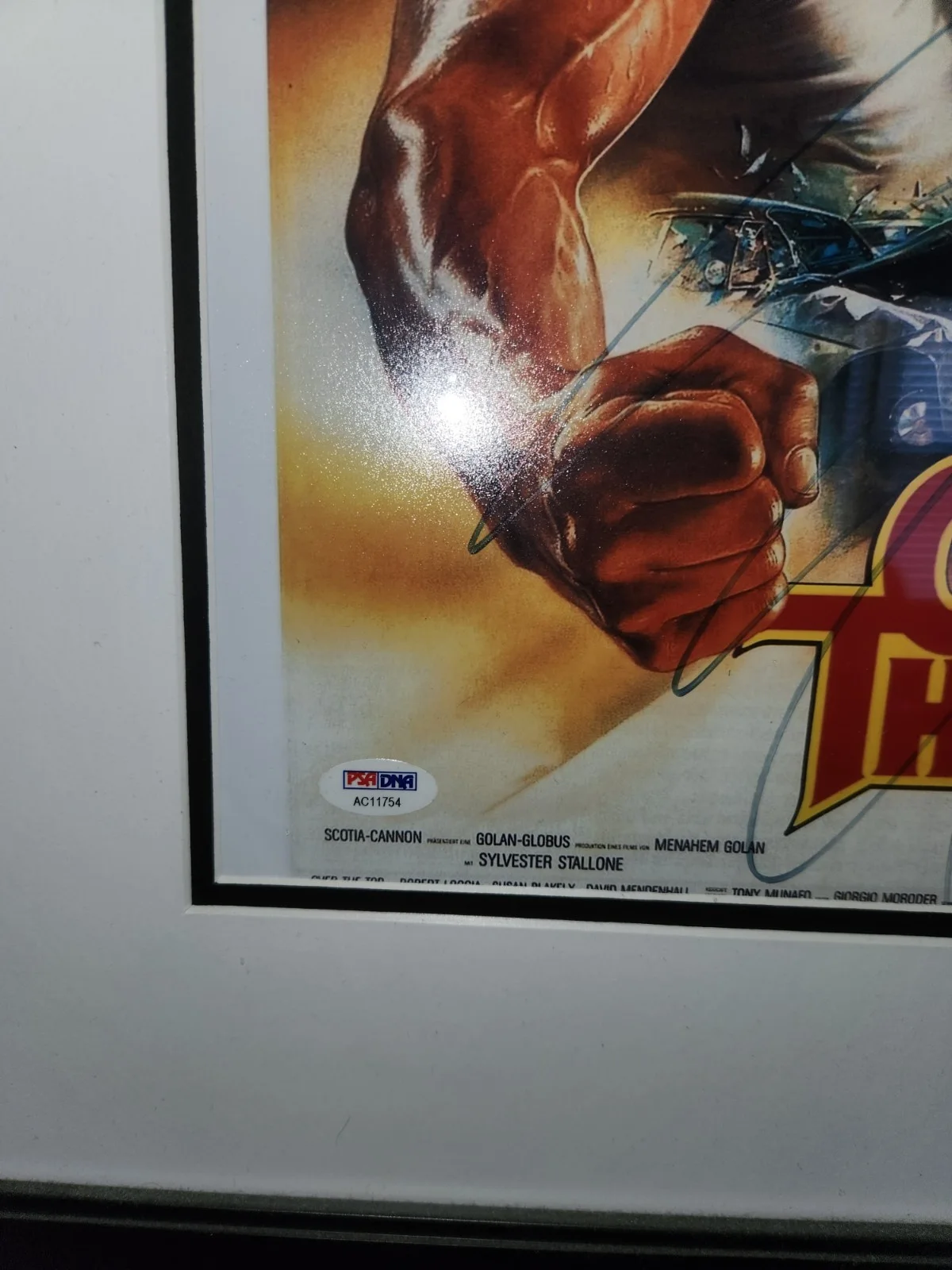 Sylvester Stallone — Sylvester Stallone Auto 11x14 Over The Top Mini Movie Poster(PSA/DNA) RARE🔥🔥, image 4