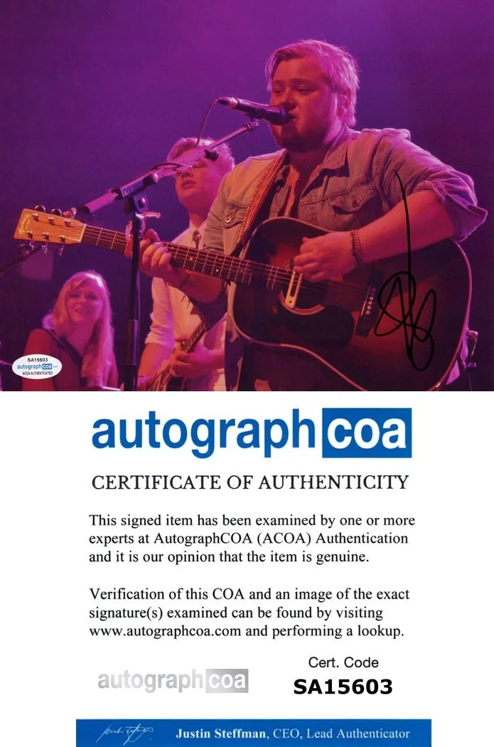RAGNAR PORHALLSSON - Of Monsters And Men — Ragnar Porhallsson signed "OF MONSTERS AND MEN" 8x10 Photo AUTOGRAPH c ACOA COA