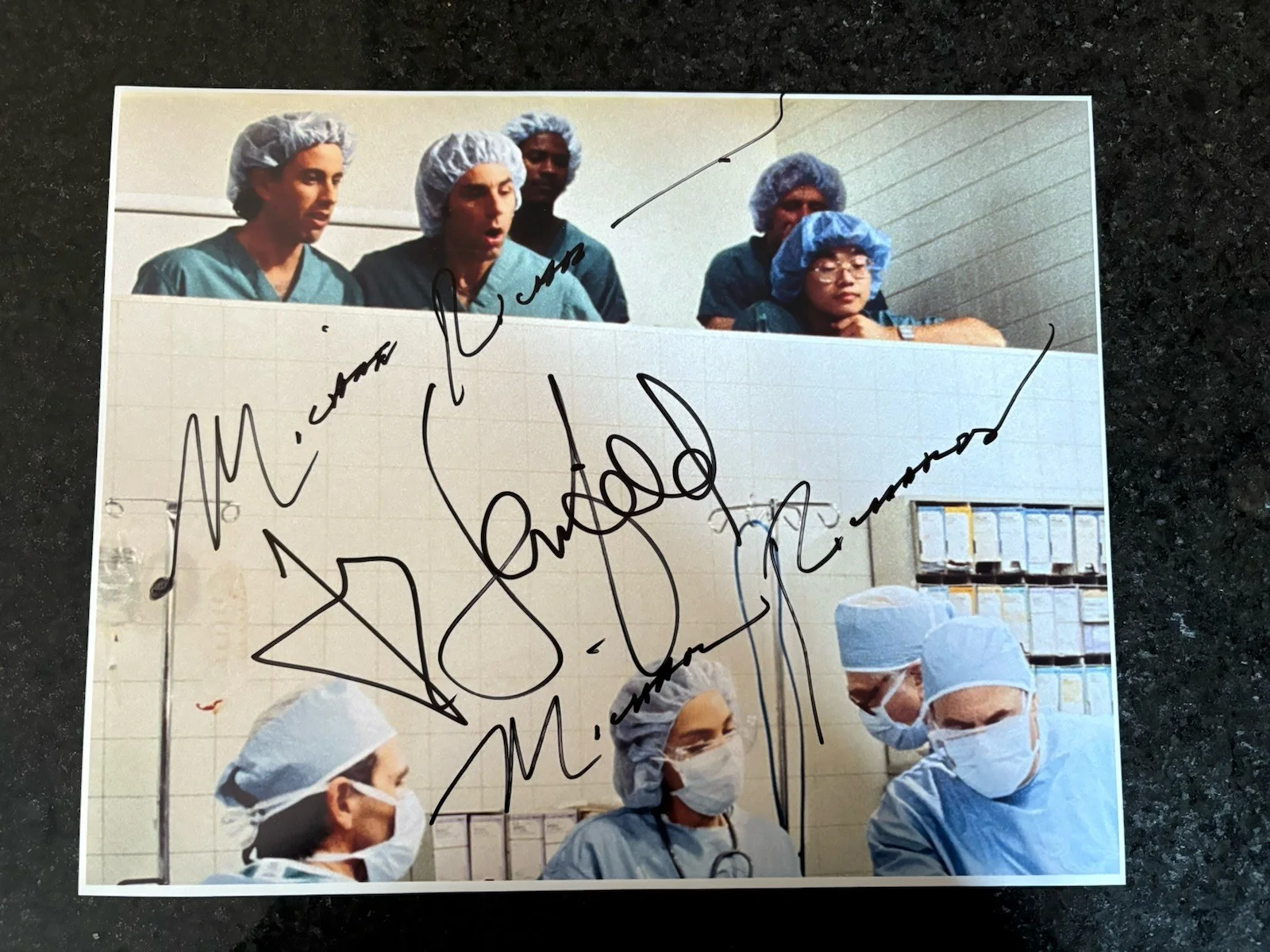 Jerry Seinfeld — Jerry Seinfeld & Kramer Michael Richards 11x14 Photo Junior Mints Autographed, image 2