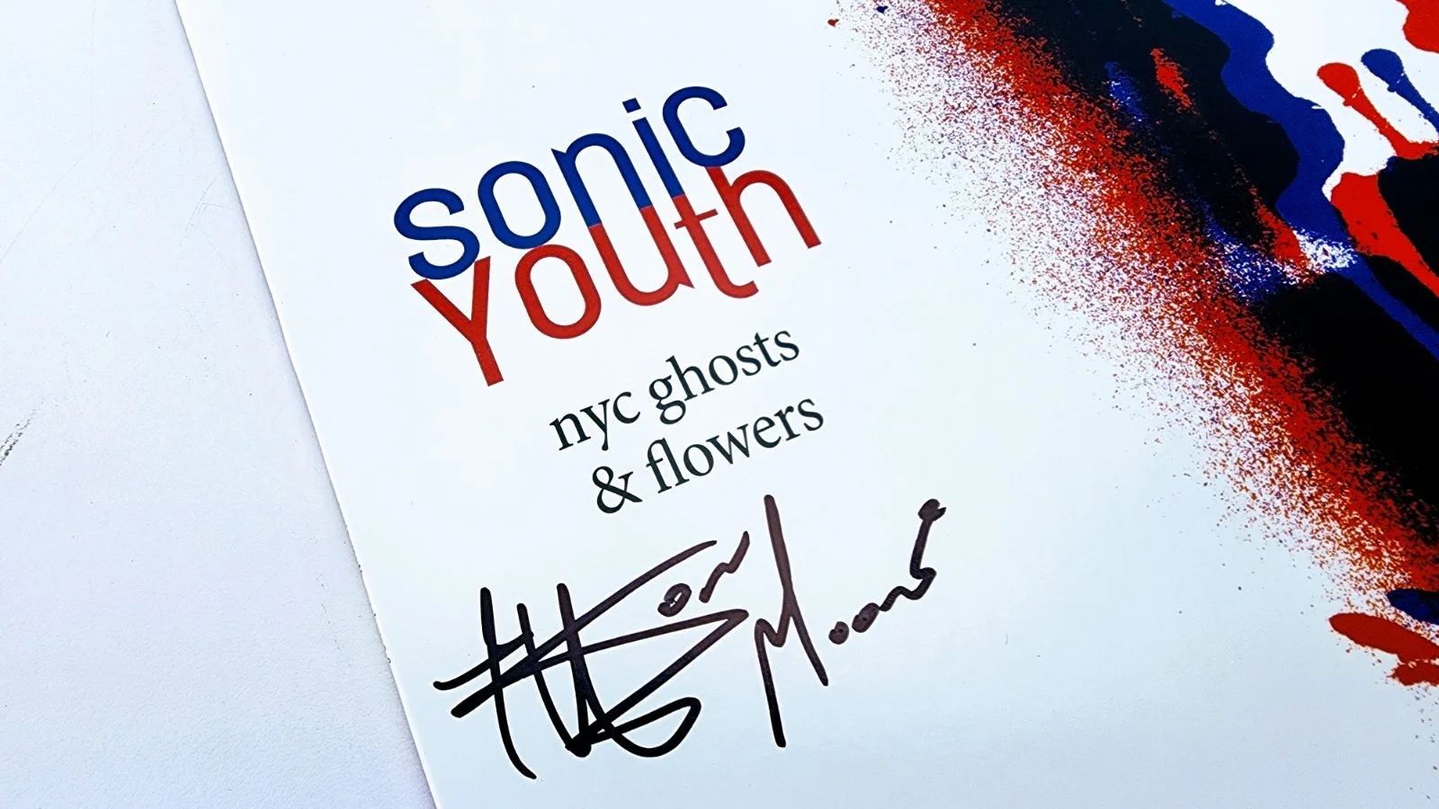SONIC YOUTH - NYC GHOSTS & FLOWERS AUTOGRAPHED RECORD HAND SIGNED THURSTON MOORE, изображение 4