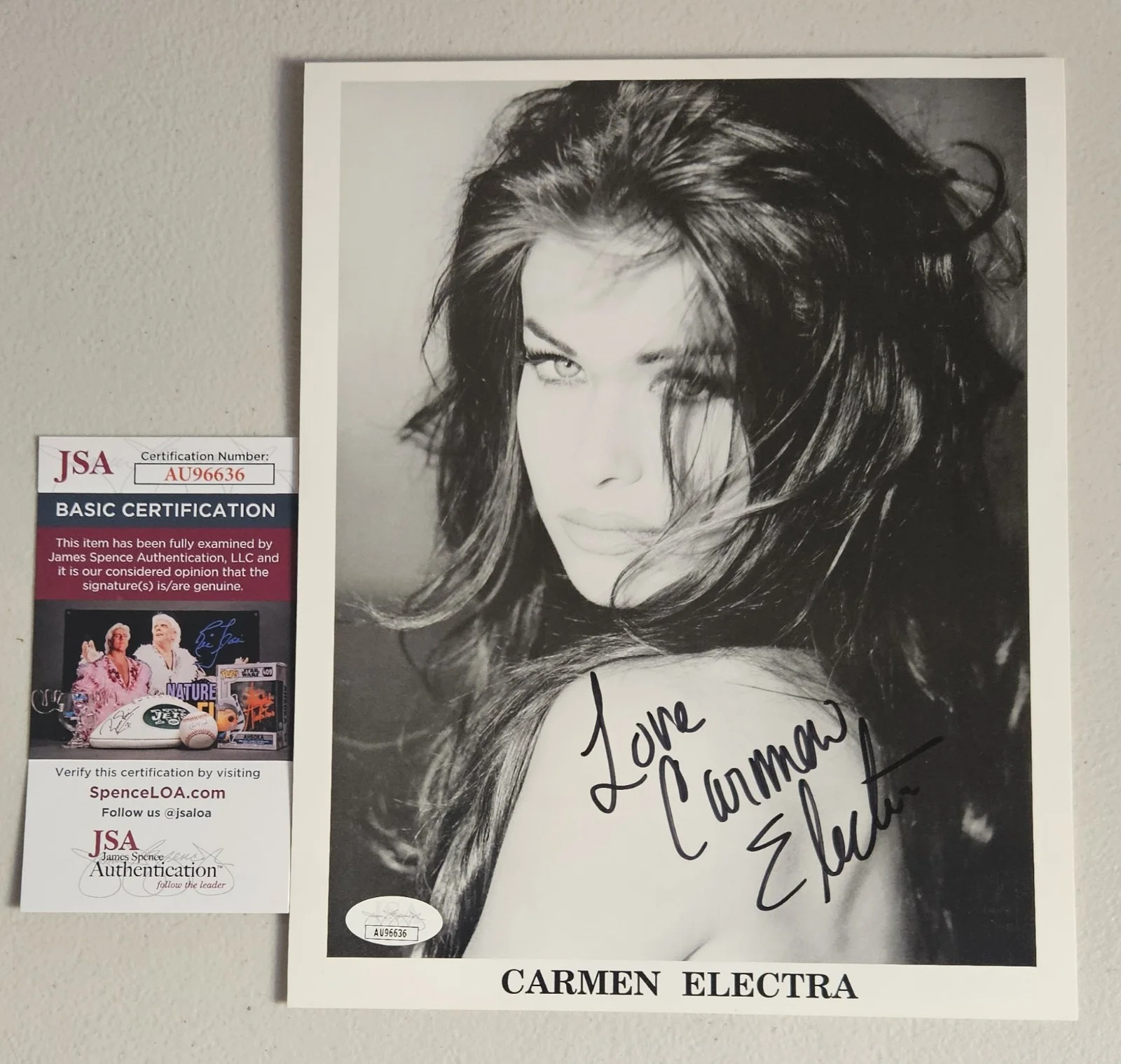 Carmen Electra — CARMEN ELECTRA Vintage Full Name Signed 8X10 Photo With JSA COA psa bas Baywatch