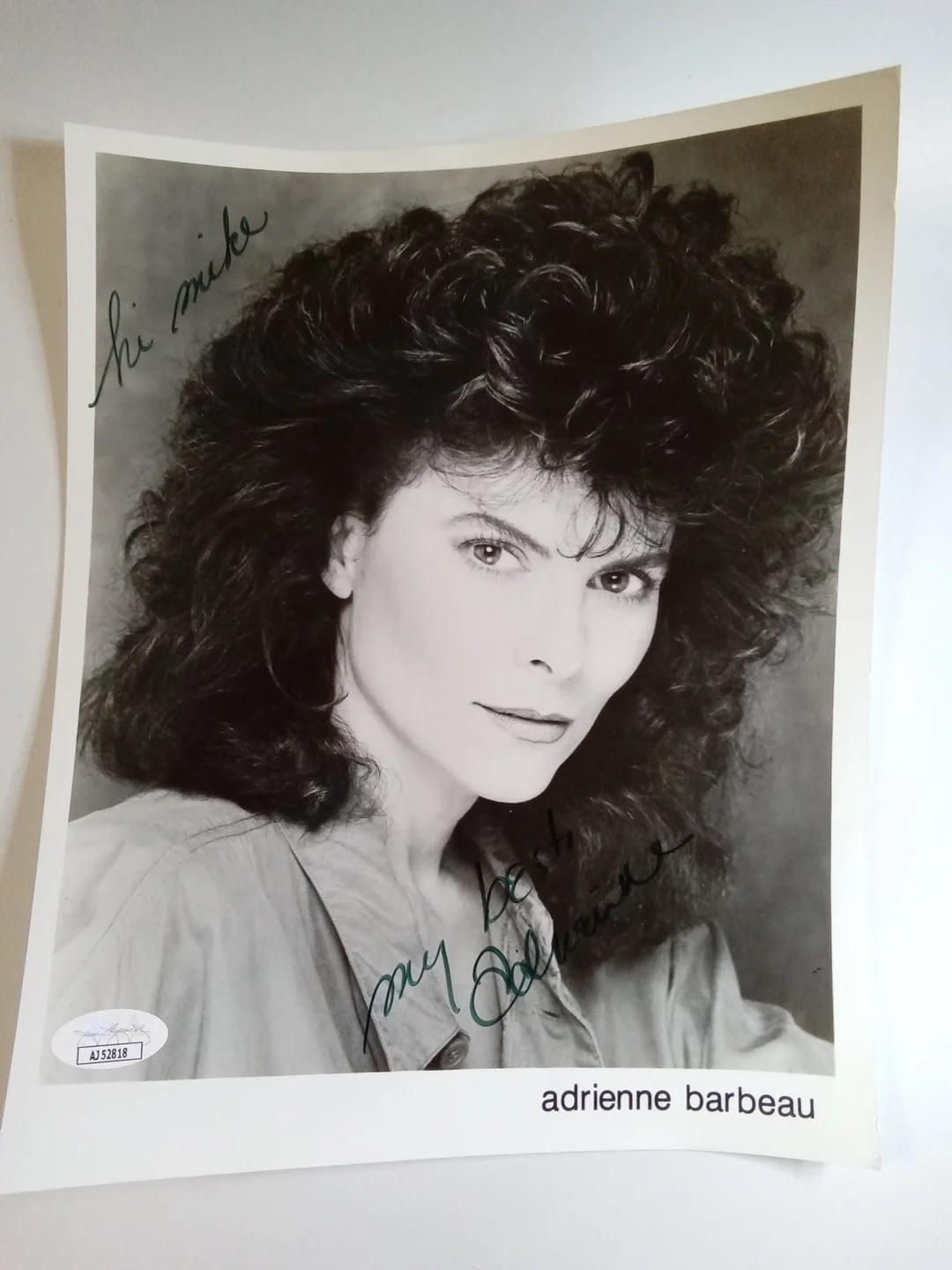 Adrienne Barbeau — Adrienne Barbeau Signed 8x10 B&W Photo JSA COA Autograph Actress -#, image 2