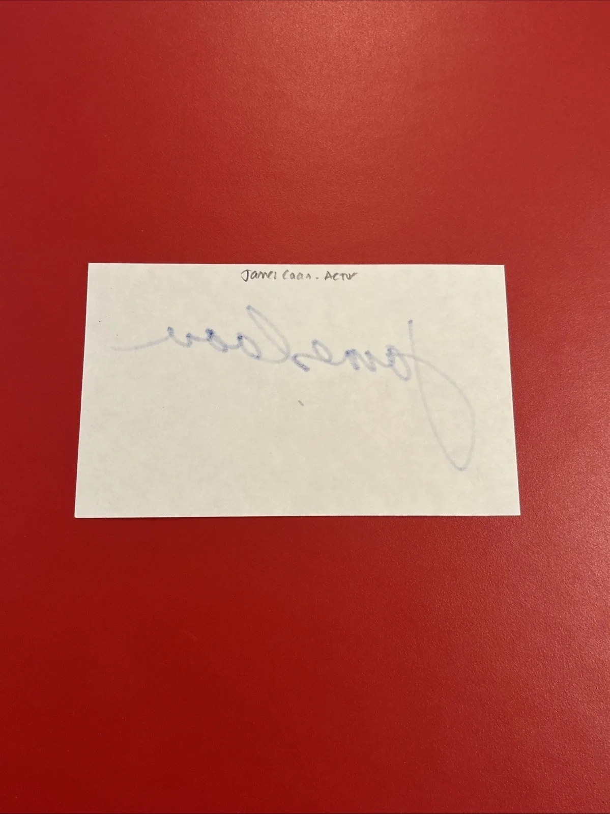 James Caan — James Caan Signed 3x5 Index The Godfather, image 2
