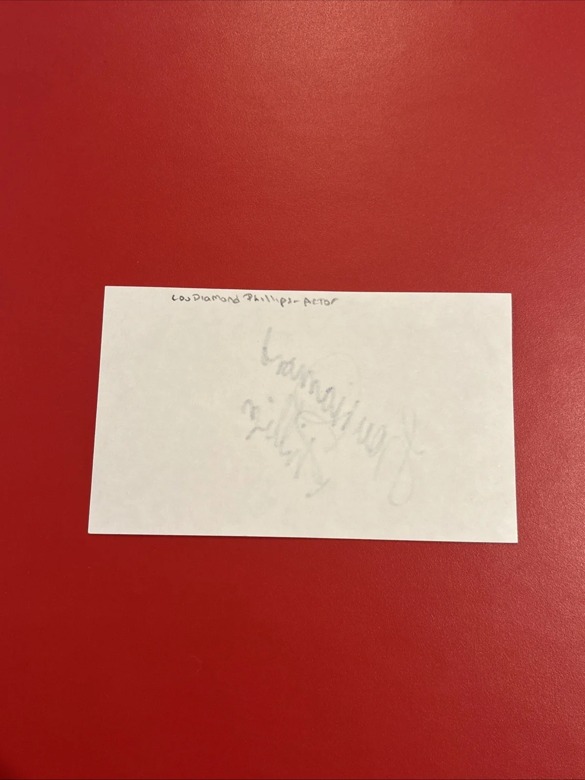Lou Diamond Phillips — LOU DIAMOND PHILLIPS - LA BAMBA - STAND AND DELIVER - SIGNED 3x5 Index Card, изображение 2