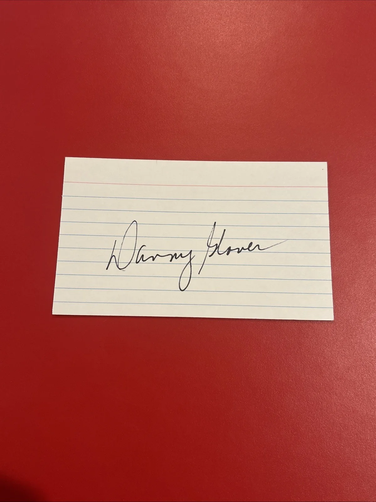 Danny Glover — DANNY GLOVER signed 3x5 index card ("Lethal Weapon" - autograph), image 2