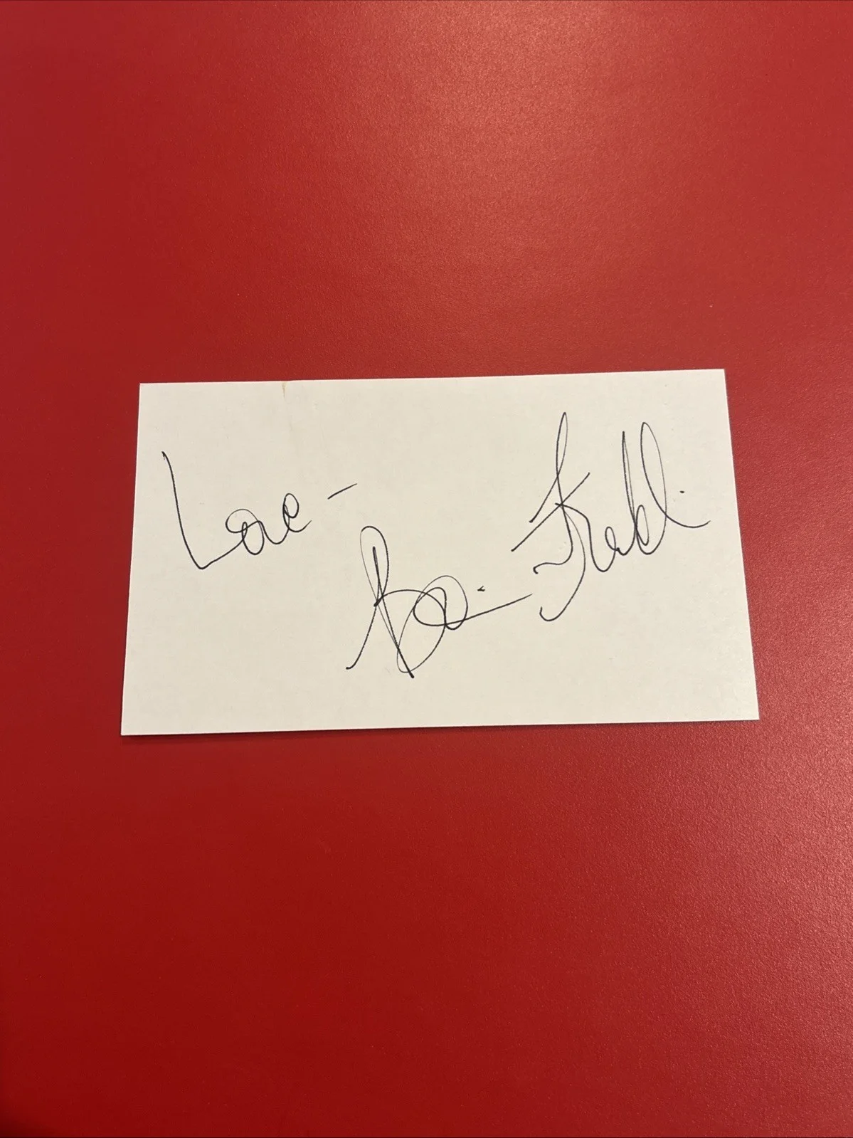 Bonnie Franklin — Bonnie Franklin Signed Auto 3x5 Index Card One Day at a Time, изображение 2