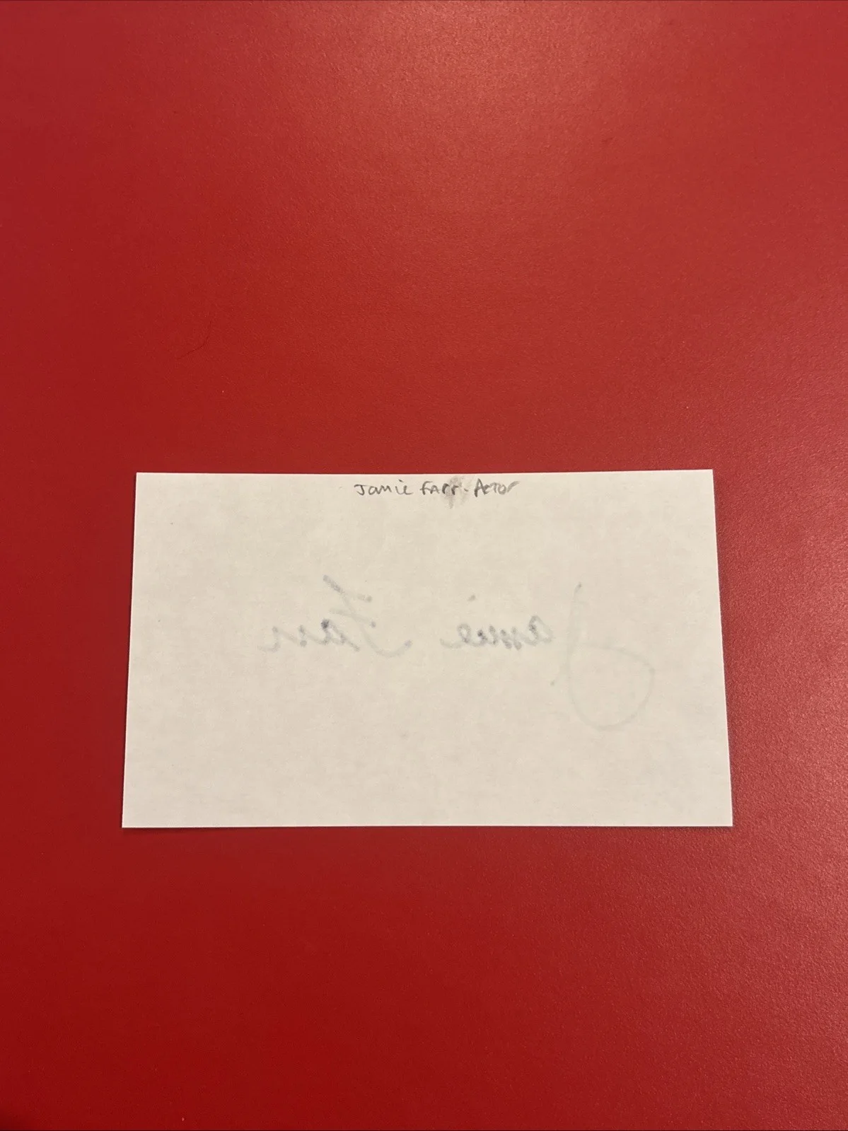 Jamie Farr — Jamie Farr Actor MASH Signed 3" x 5" Index Card, image 2
