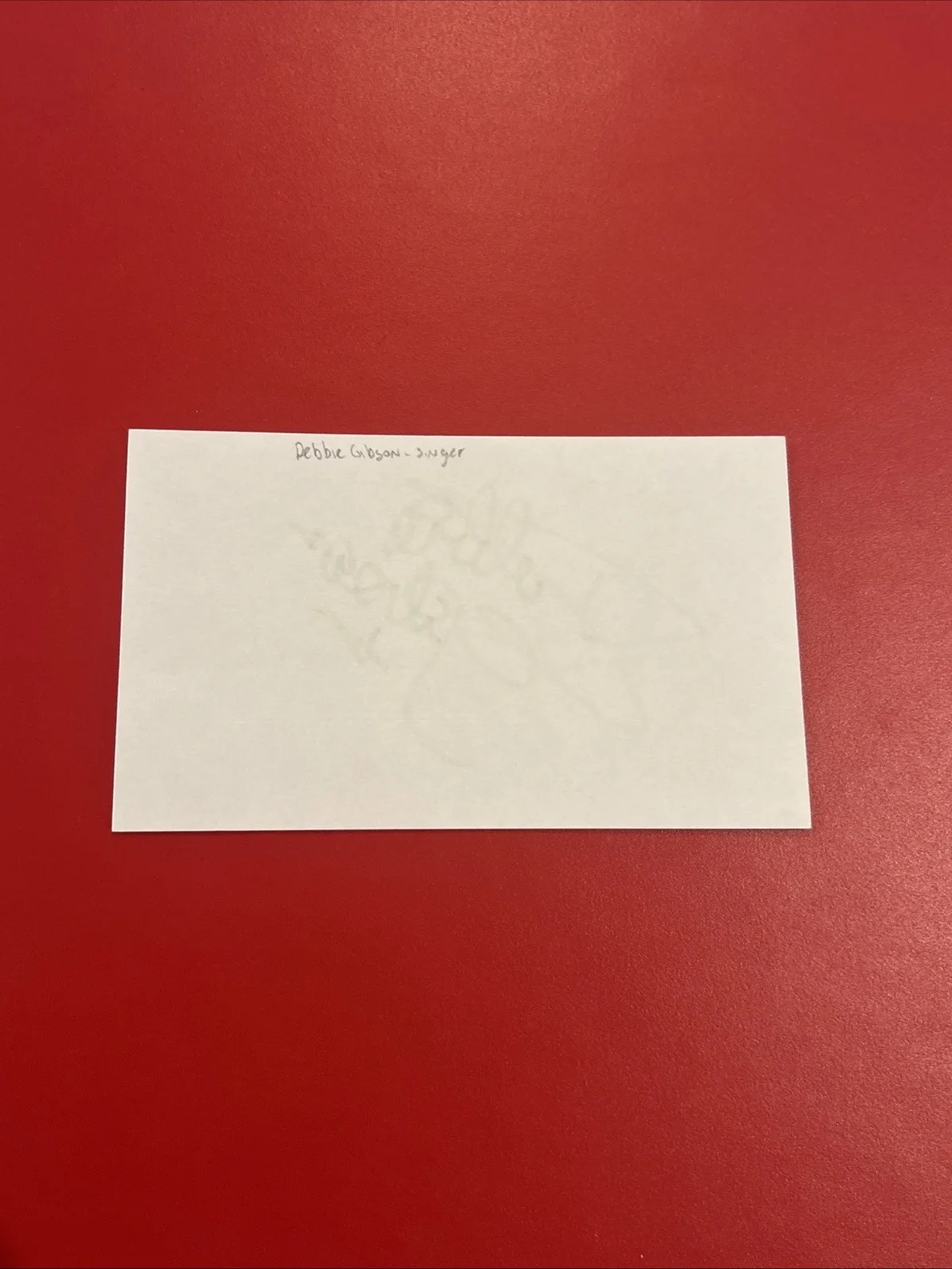Debbie Gibson Signed 3x5 Index Card 1980’s Teen Pop Star, изображение 2