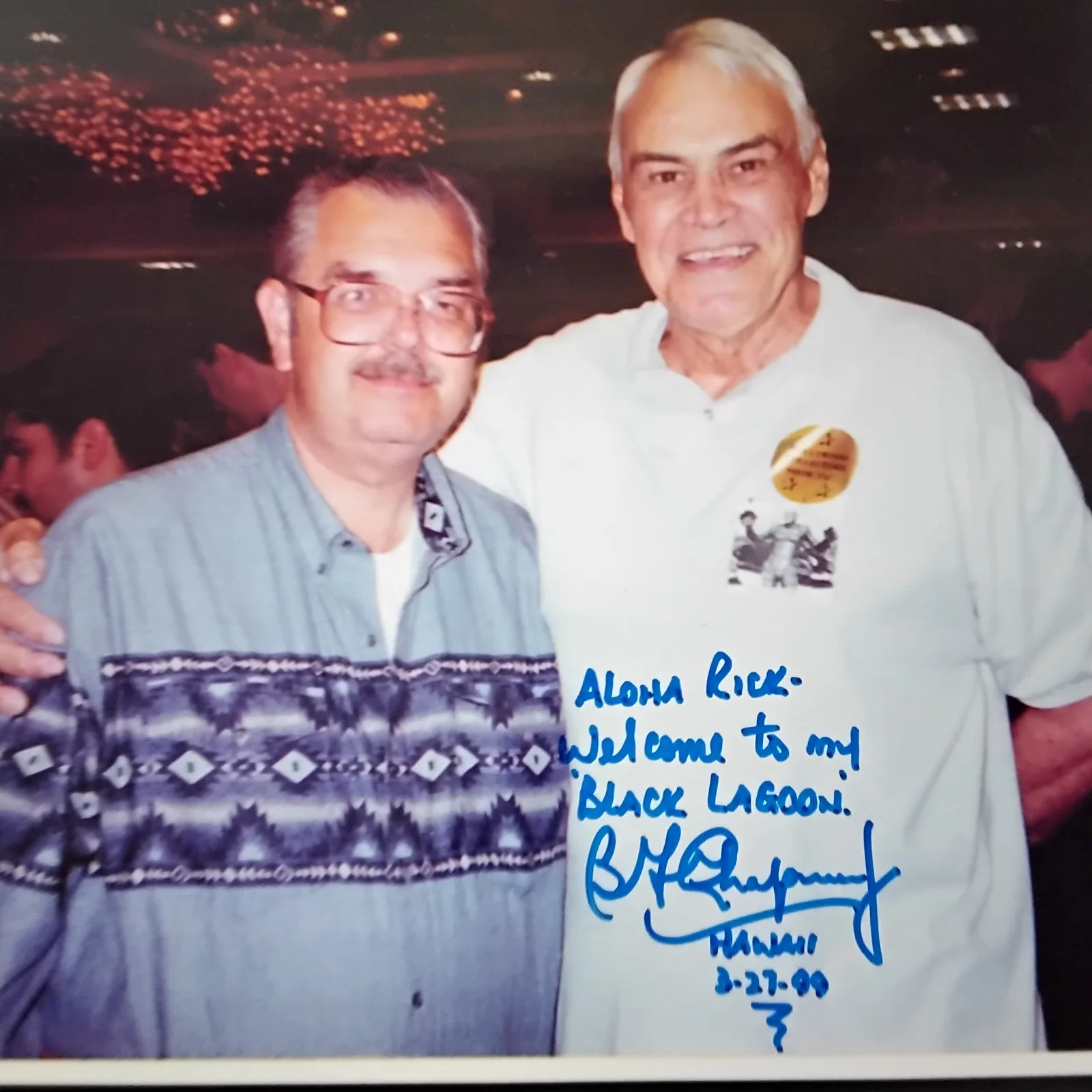 Ben Chapman SIGNED 1999 Photo Film TV Actor Creature From The Black Lagoon 1954, изображение 5
