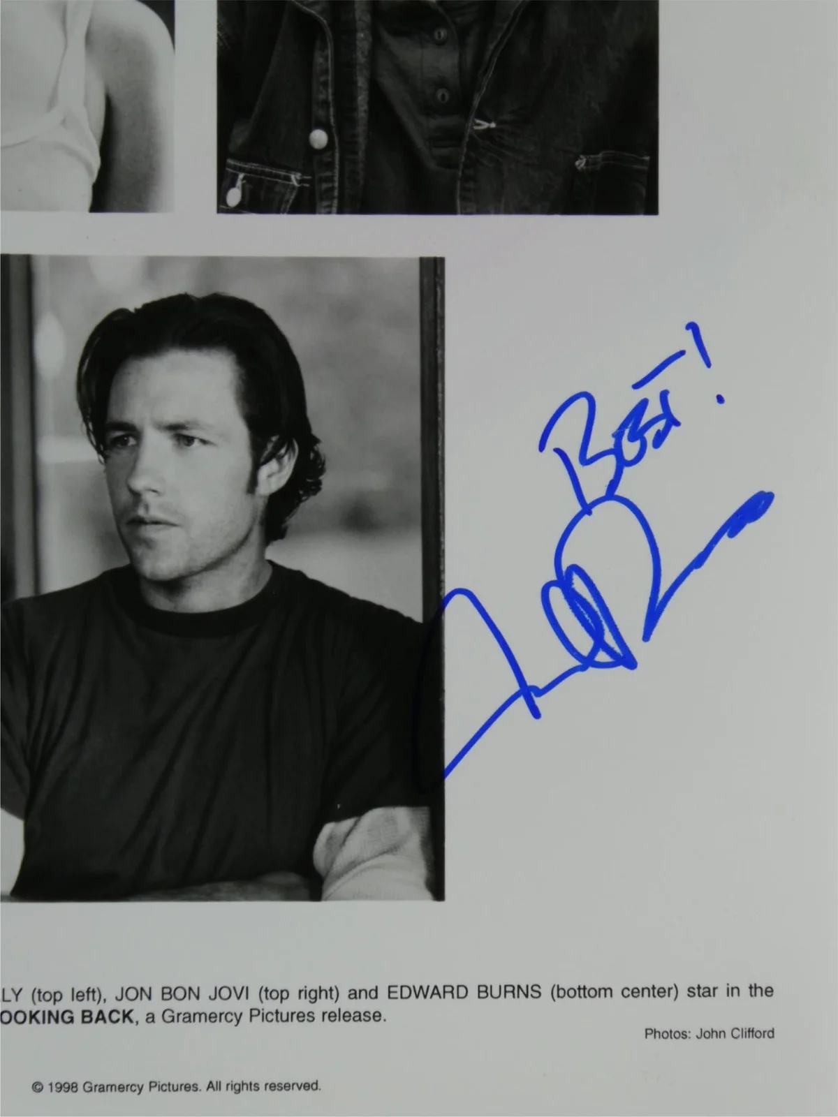 Edward Burns — Edward Burns Signed B&W 8x10 Promo Photo No Looking Back Autographed, изображение 2