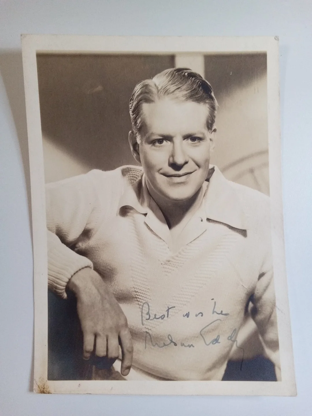 Nelson Eddy Signed 5x7 Sepia Photo JSA COA Autograph Classic Hollywood- #, изображение 2