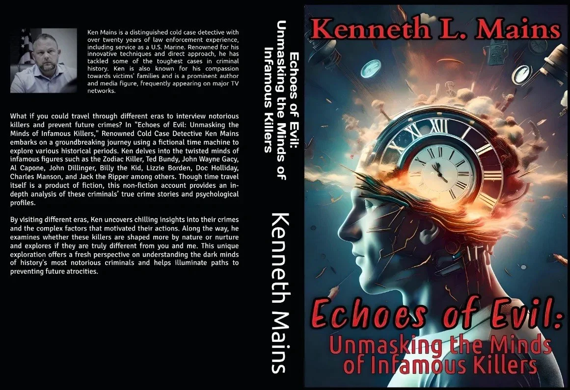 AUTOGRAPHED Echoes of Evil: Unmasking the Minds of Infamous Killers By Ken Mains, изображение 2