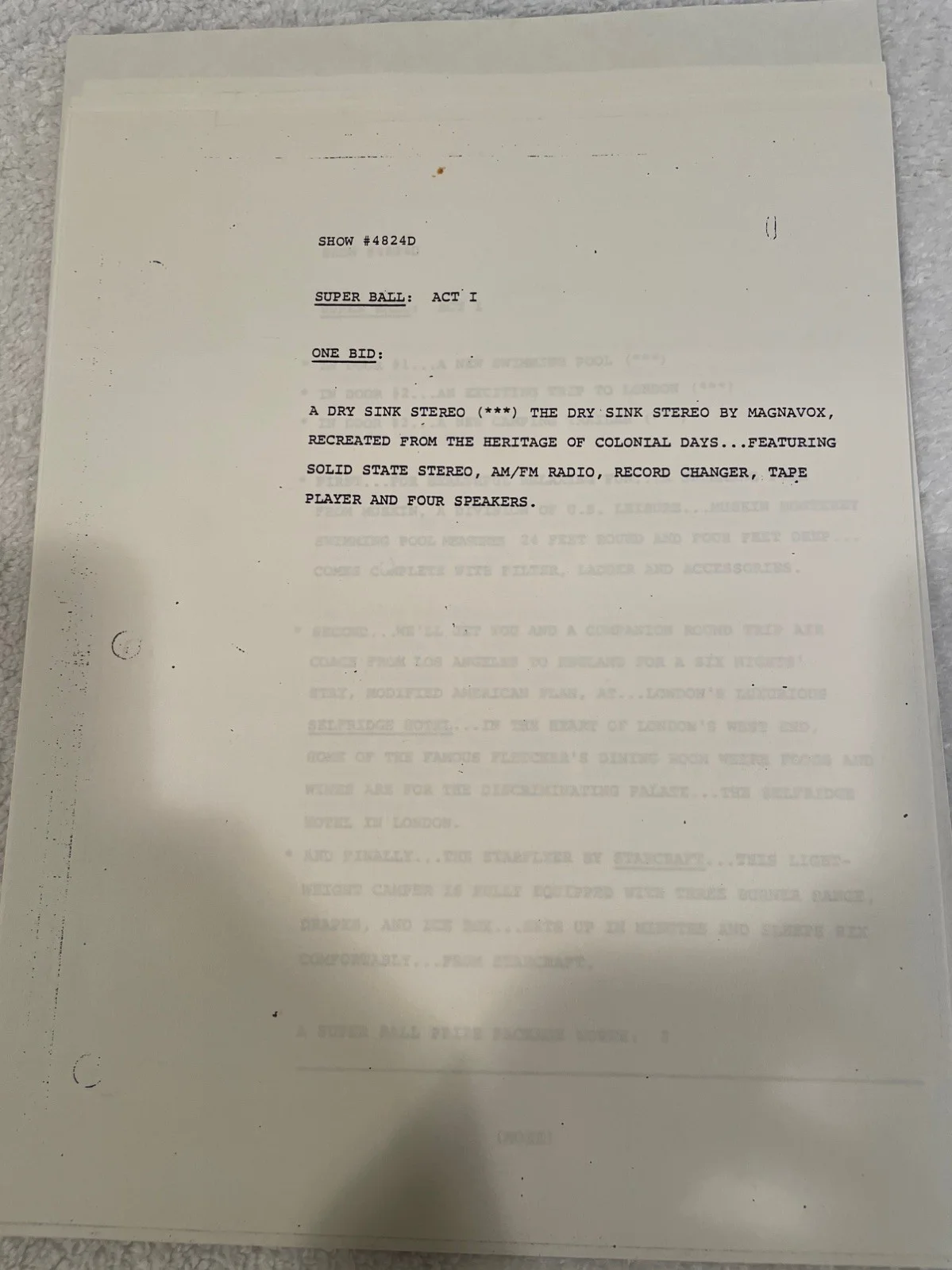 BOB BARKER — BOB BARKER The Price Is Right AUTOGRAPHED SCRIPT 24 Pgs w Mark Goodson Envelope, image 4