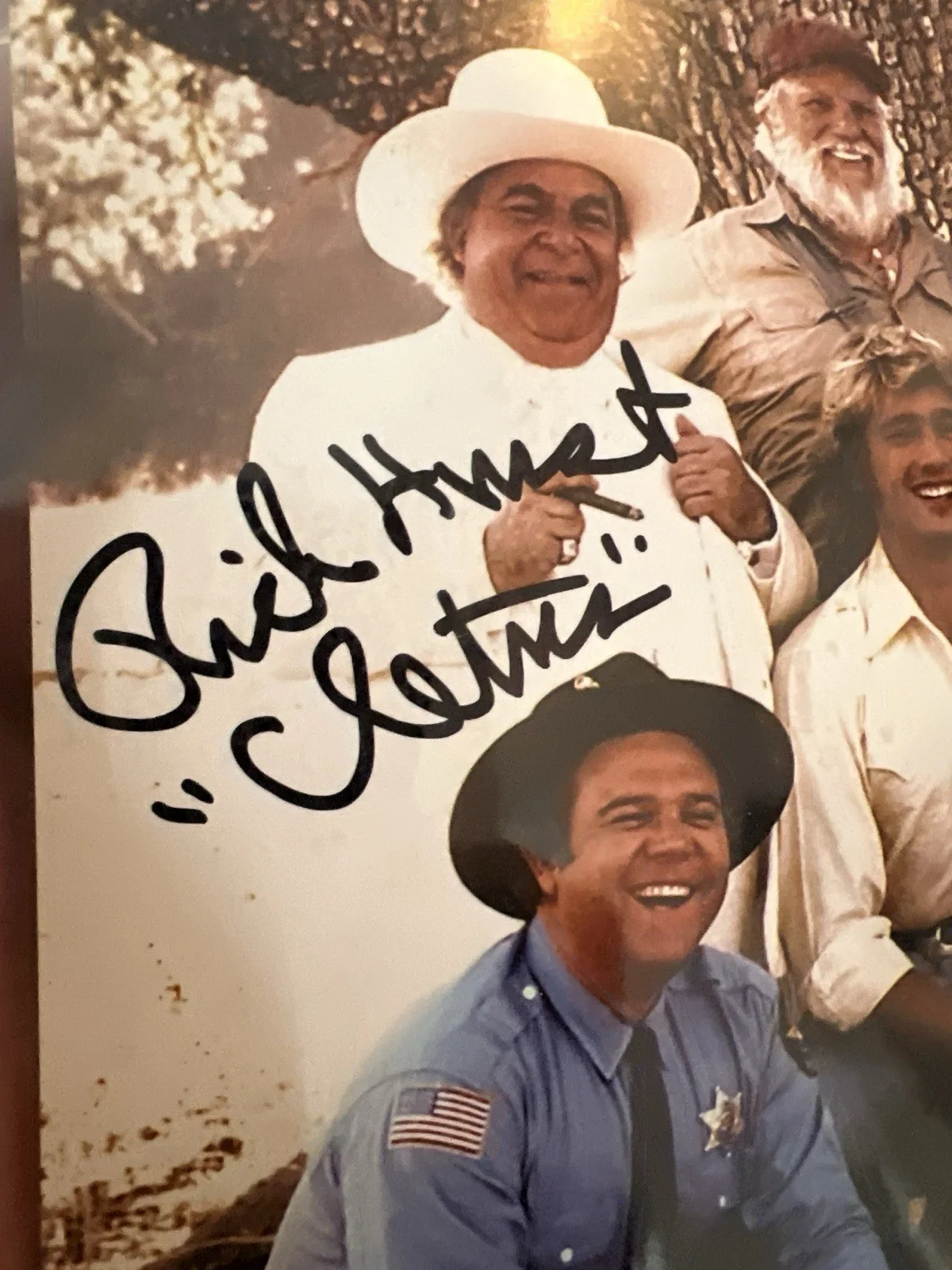 John Schneider, Tom Wopat, James Best, Rick Hirst — Dukes of Hazzard - Bo, Luke, Rosco, And Cletus - Cast Signed Photo JSA, изображение 2
