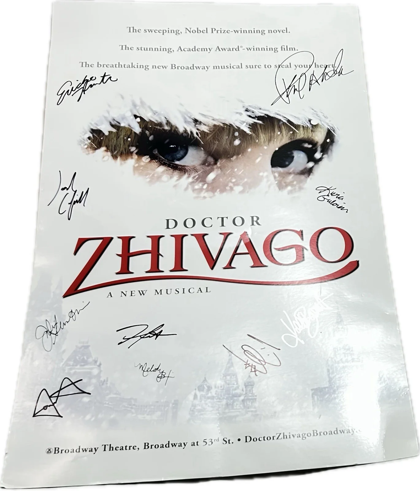 Doctor Zhivago Broadway Cast Signed Poster Playbill Style Print, изображение 2