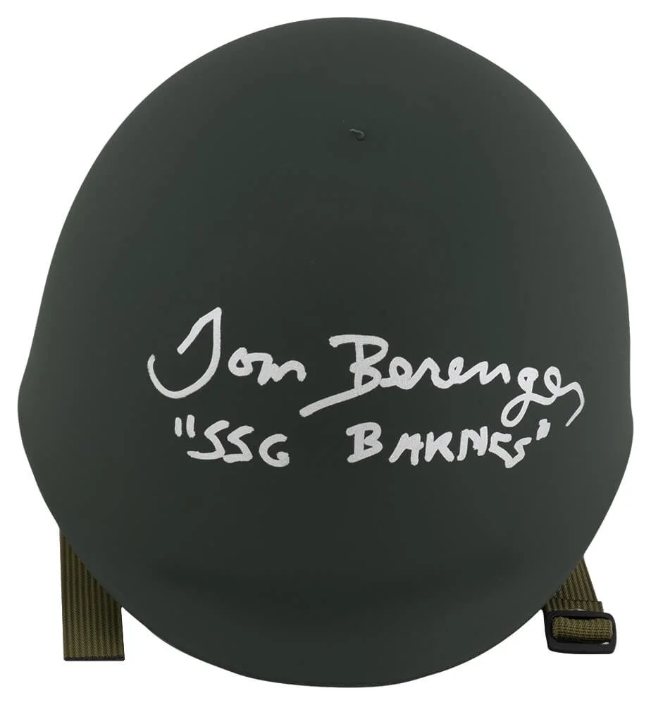 Websites — Tom Berenger (PLATOON) Signed Green Army Costume Helmet w/SSG Barnes - (SS COA)