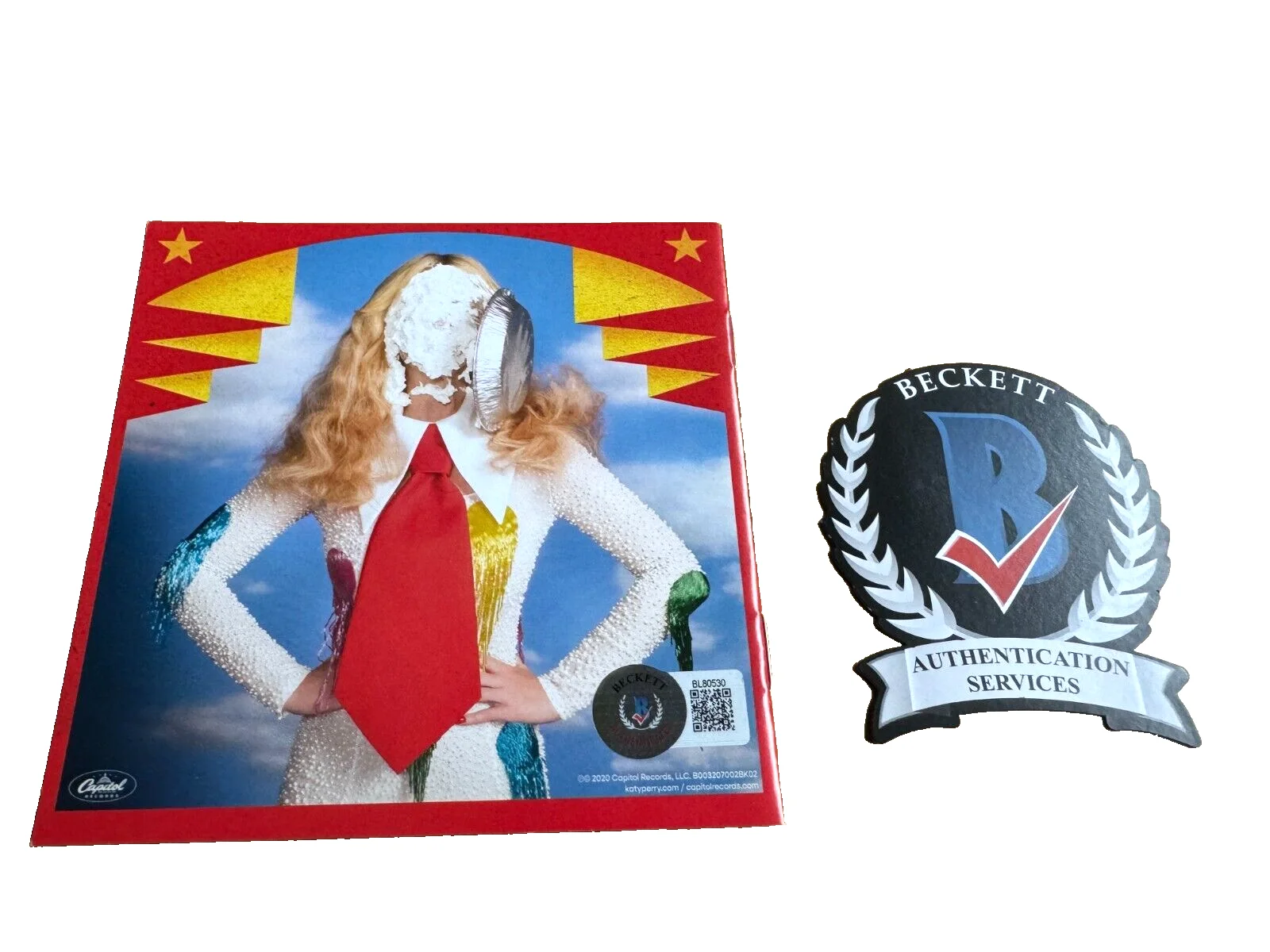 KATY PERRY SIGNED & FRAMED SMILE CD COVER AUTOGRAPH BAS COA AMERICAN IDOL PRISM, image 3
