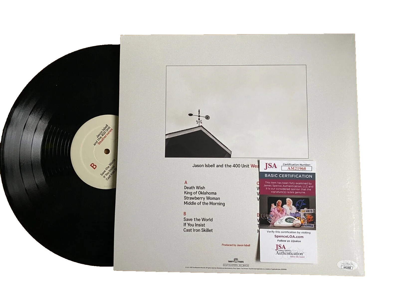 JASON ISBELL & 400 UNIT SIGNED WEATHERVANES VINYL LP ALBUM AUTOGRAPH JSA COA A, изображение 2