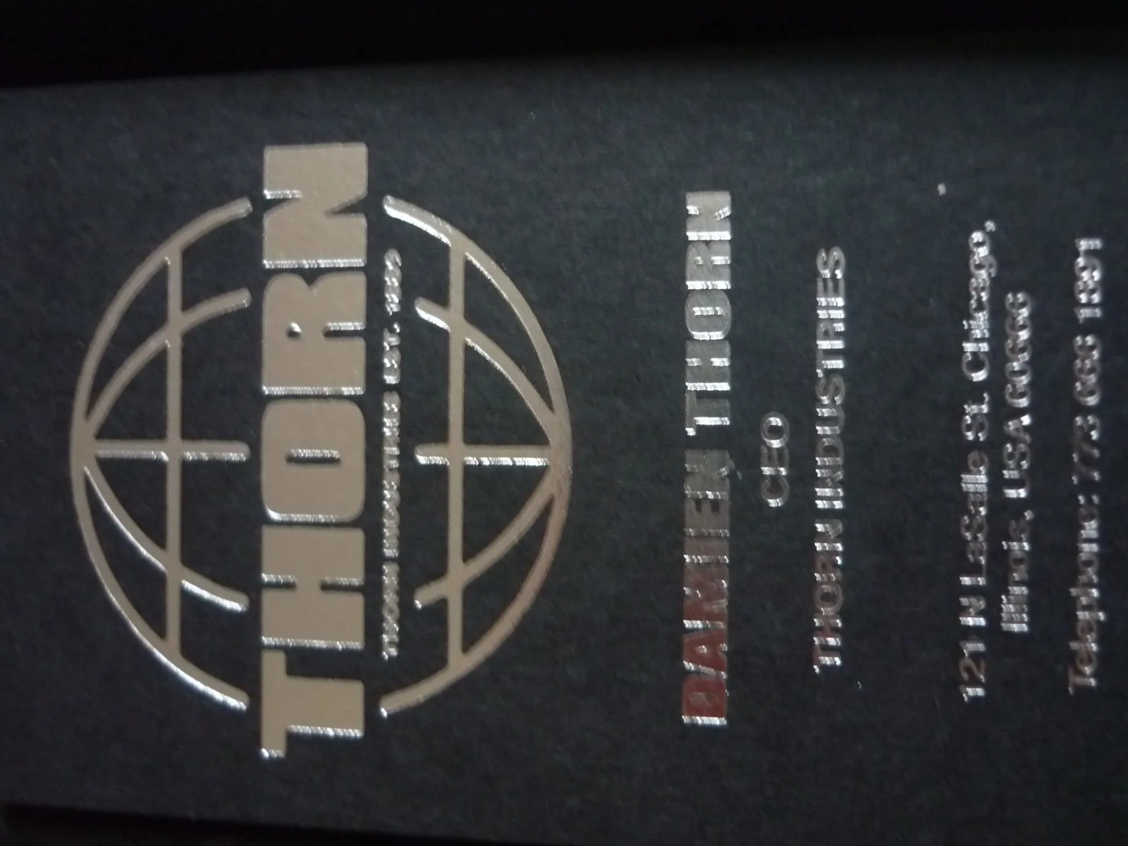 Movie replica prop boxed business card omen thorn damien thorn ceo, изображение 2