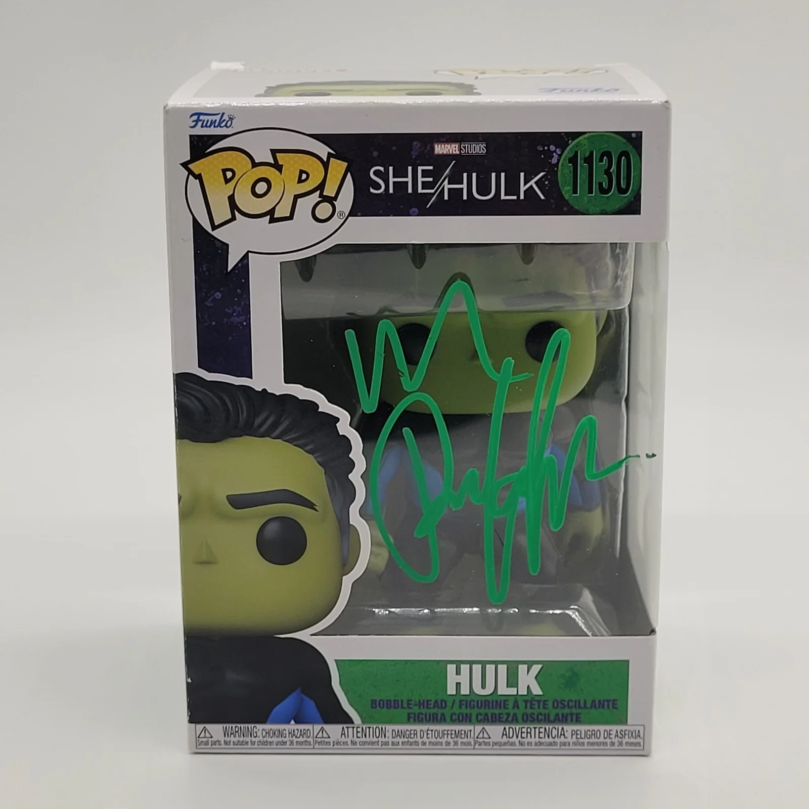Mark Ruffalo — MARK RUFFALO SIGNED HULK FUNKO POP SHEHULK #1130 W/ Pop Protector, image 4