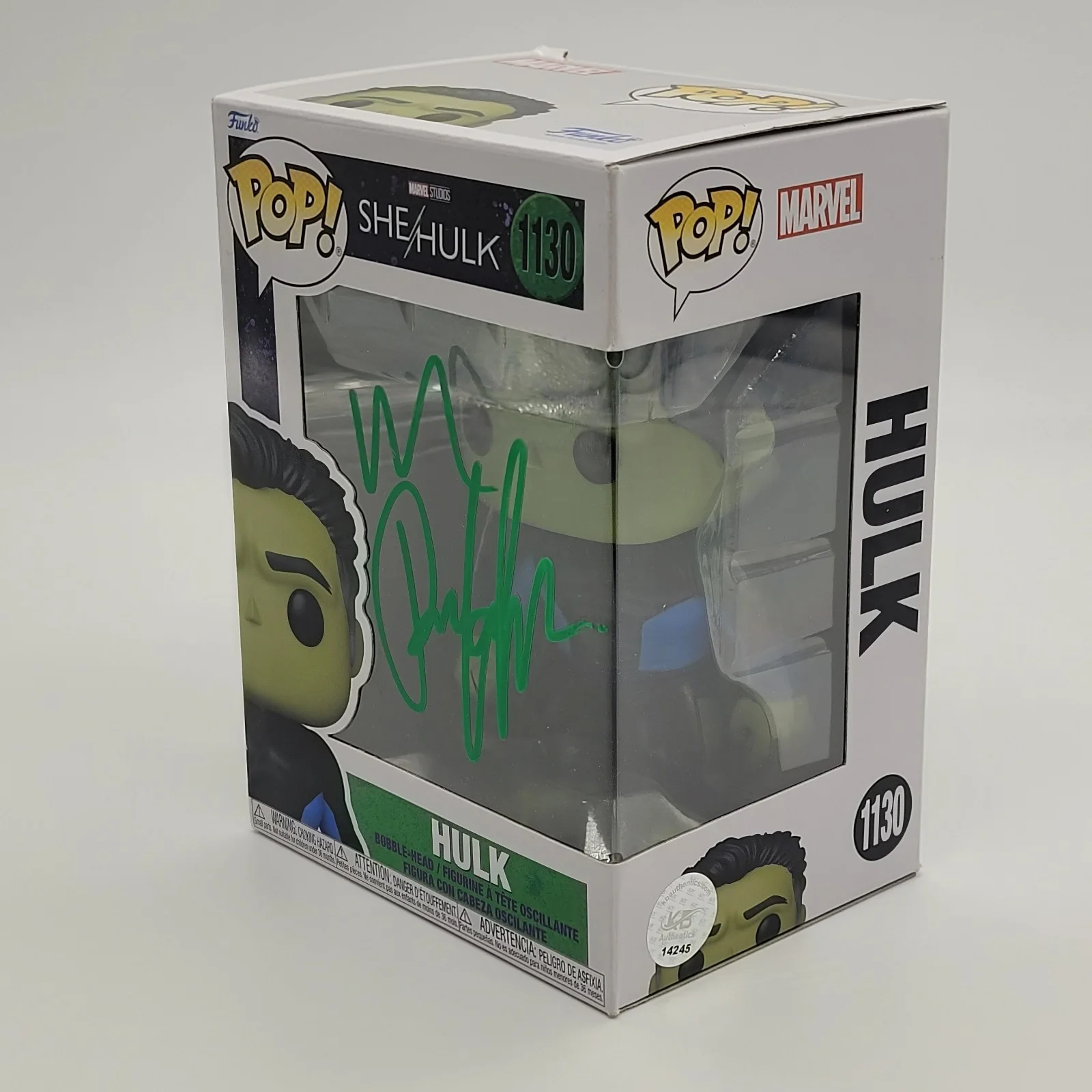Mark Ruffalo — MARK RUFFALO SIGNED HULK FUNKO POP SHEHULK #1130 W/ Pop Protector, image 5