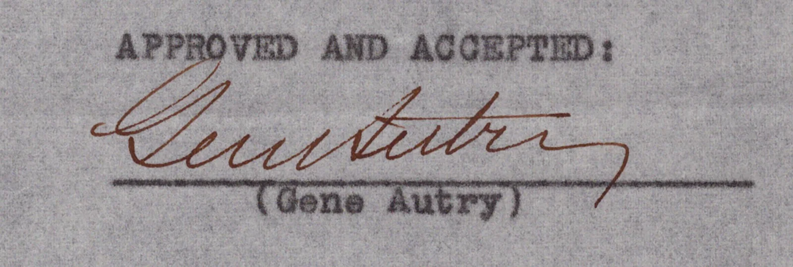 Gene Autry — GENE AUTRY - DOCUMENT SIGNED 05/15/1950, image 3