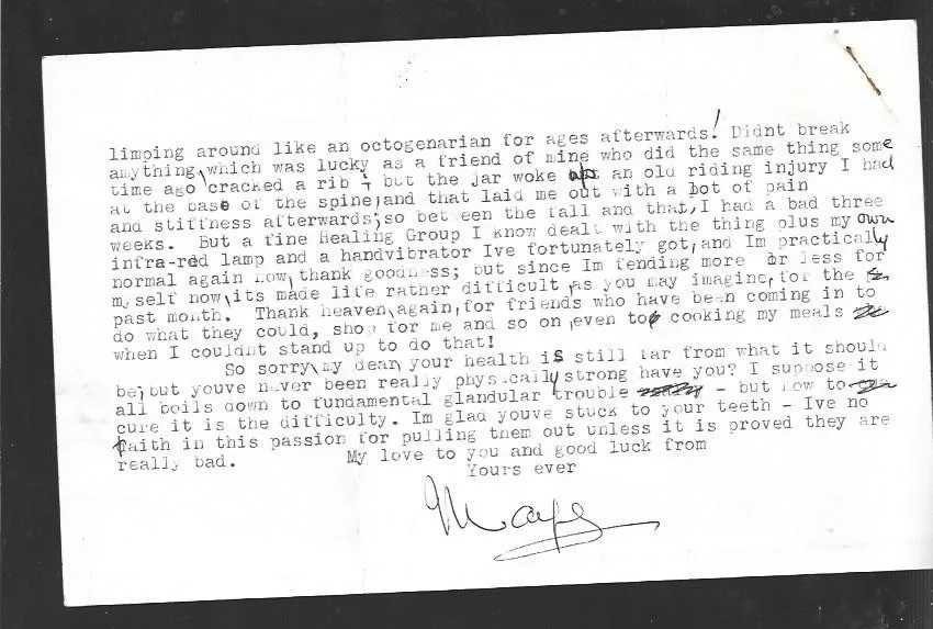 Hand Signed 4 page letter from Marjorie Lawrence Australian soprano, image 4