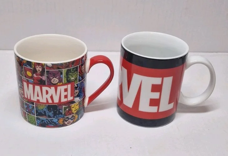 2 x Marvel Cups Mugs Avengers Hulk Captain America Iron Man Official Merchandise, изображение 2