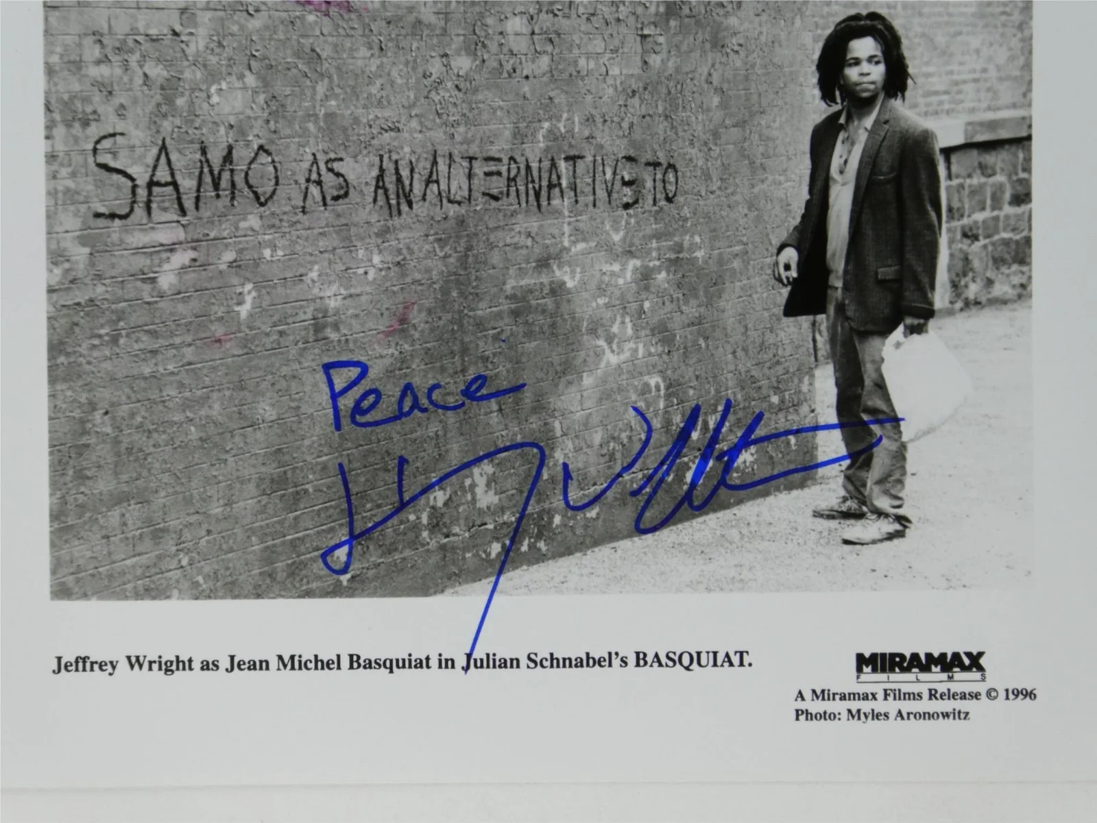 Jeffrey Wright — Jeffrey Wright Signed B&W 8x10 Promo Photo Basquiat Autographed, image 2