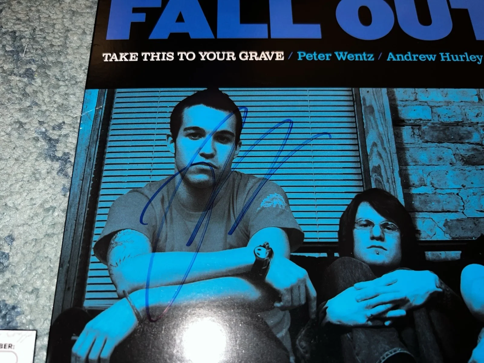 Pete Wentz Signed Fall Out Boy Vinyl Take This To Your Grave JSA Auth, image 2
