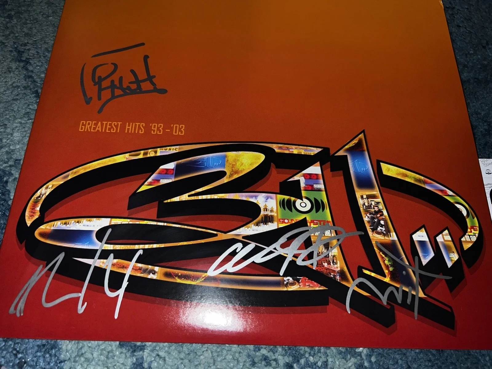 311 Band Signed Greatest Hits Vinyl Nick Hexum, Chad Sexton, Tim Mahoney JSA, изображение 2