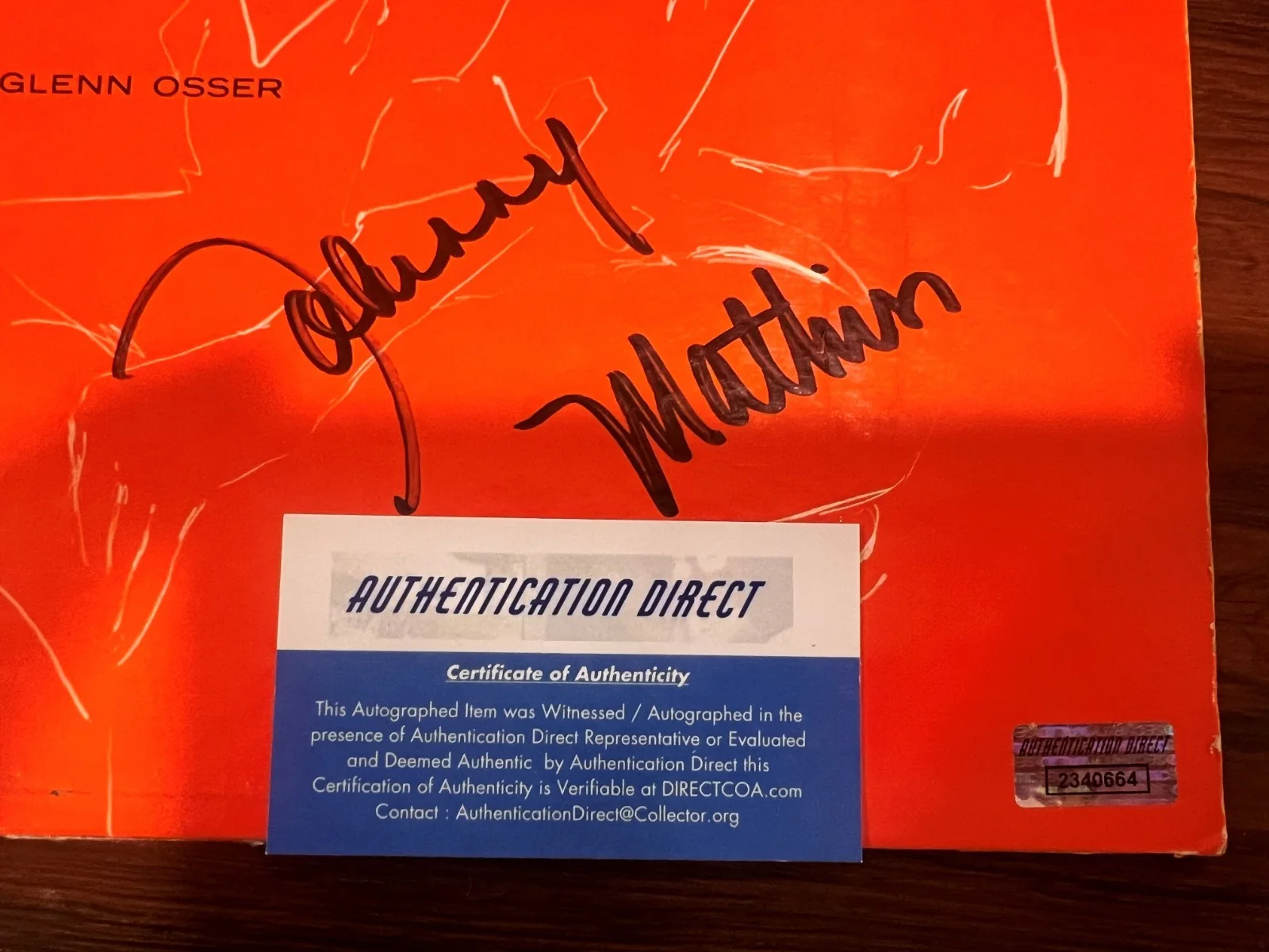 Johnny Mathis Signed Album Johnny's Mood Autograph Chances Are Misty Rare, image 3