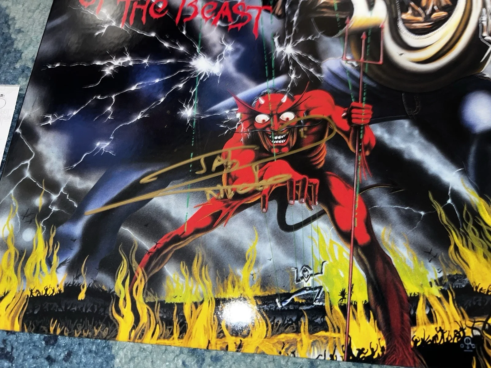 Nicko McBrain Signed Iron Maiden Vinyl The Number Of The Beast Drummer JSA Auth, изображение 2