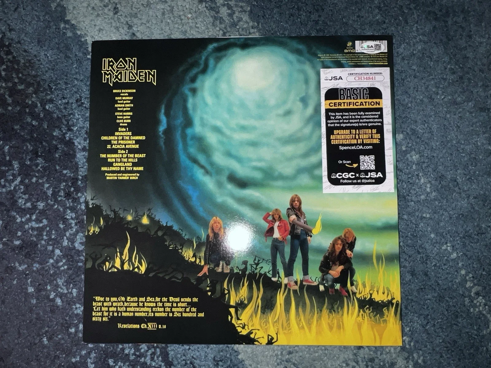 Nicko McBrain Signed Iron Maiden Vinyl The Number Of The Beast Drummer JSA Auth, изображение 3