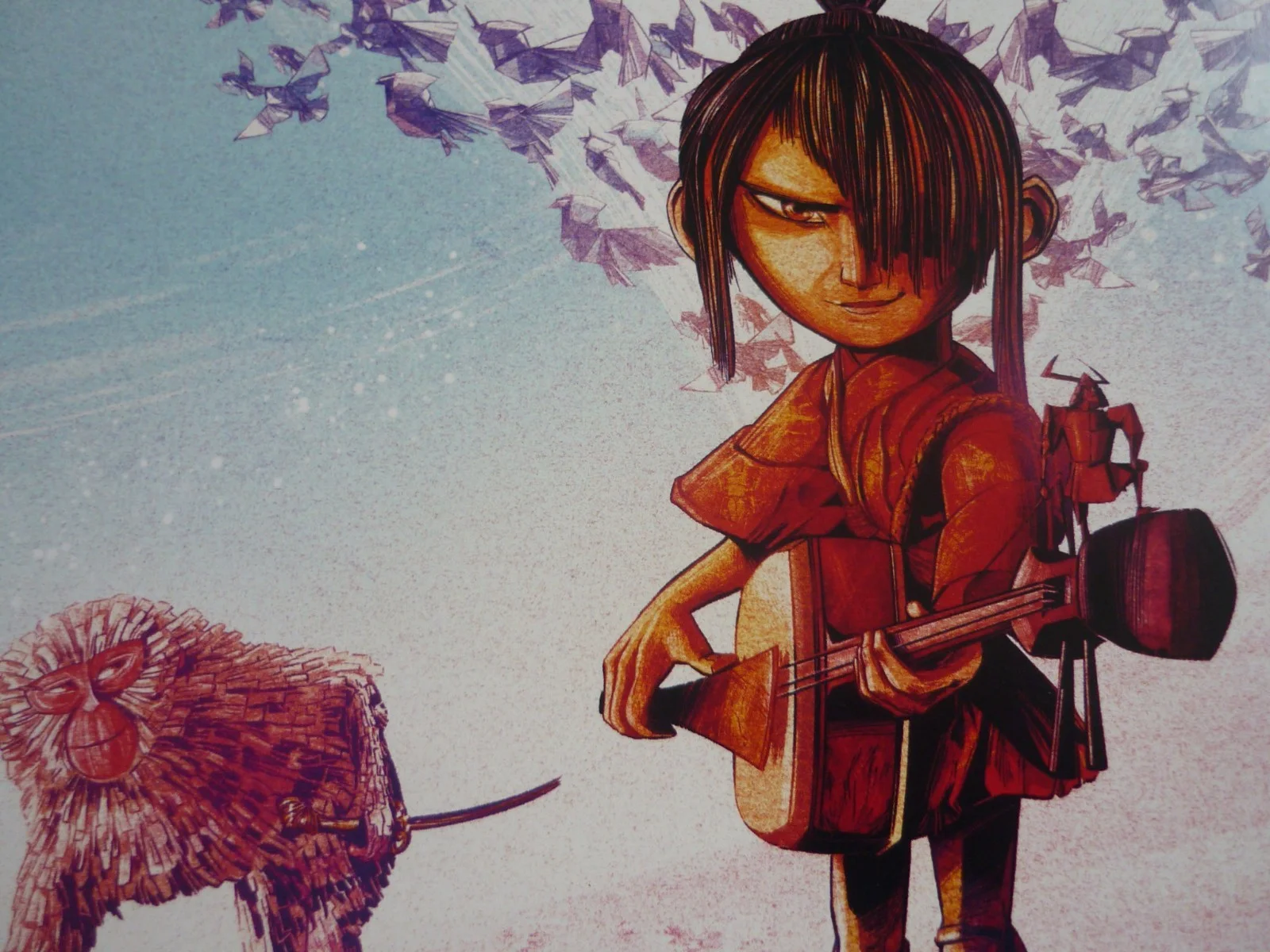 14x11 framed poster soundtrack artwork kubo and the two strings cover set x2, изображение 2
