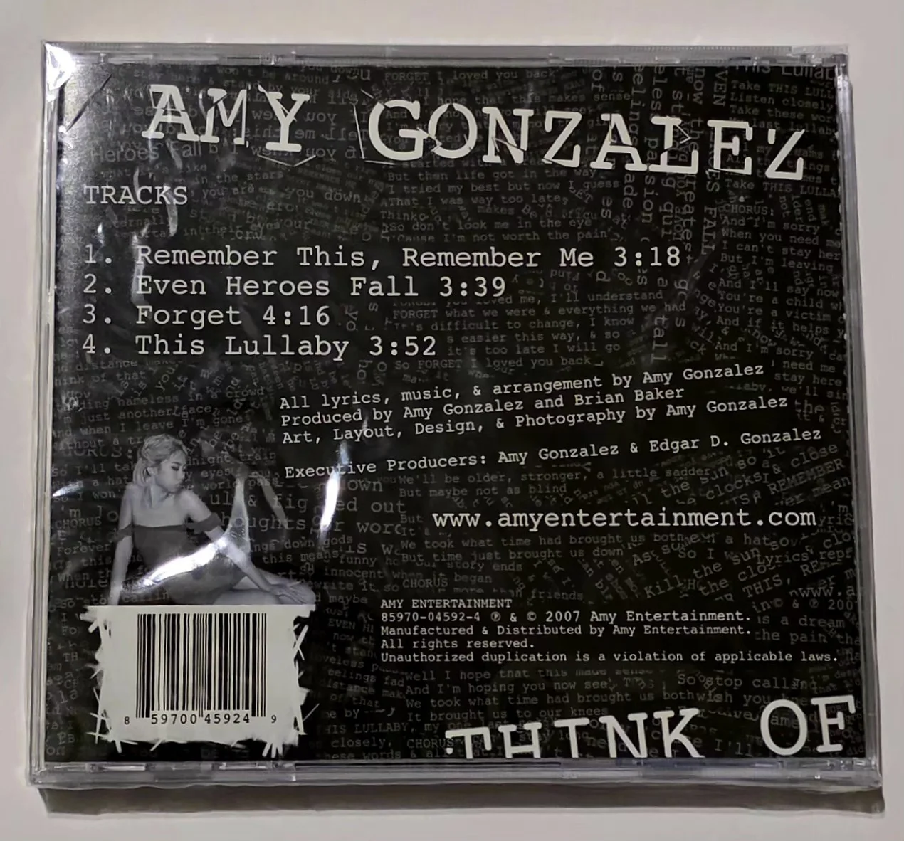 Amy Gonzalez Think Of That Cd, image 2